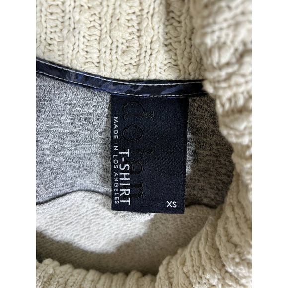 Dolan T-Shirt Knit Cowl Neck Asymmetrical Full Zip‎ Crop Sweater Womens XS Gray - Picture 3 of 16